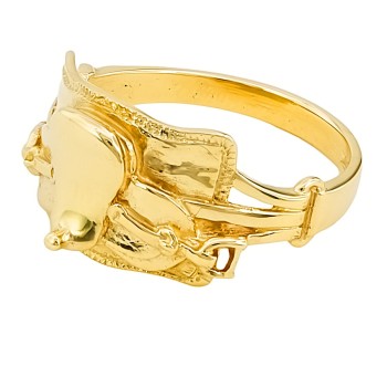 9ct gold 7.1g Saddle Ring